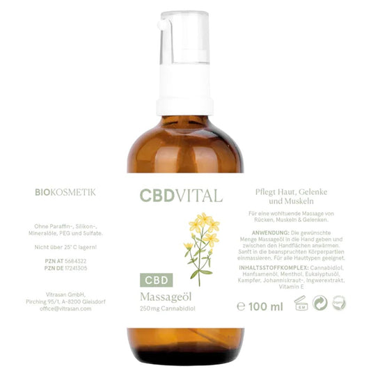 CBD Vital Massageöl (250 mg CBD) - 100 ml