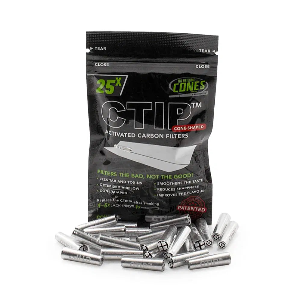 Weezy C-Tips konische Aktivkohlefilter - 25er Pack