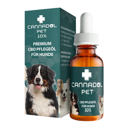 Cannadol Pet - Premium CBD Pflegeöl für Hunde 10% - 10 ml