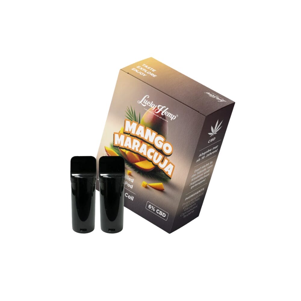 Lucky Hemp Mango Maracuja CBD Vape Pods - 120 mg CBD