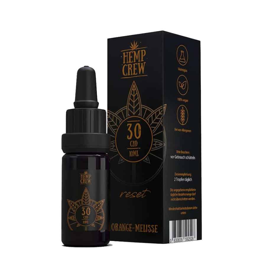 Hemp Crew CBD Öl 30% Reset Orange-Melisse - 10 ml