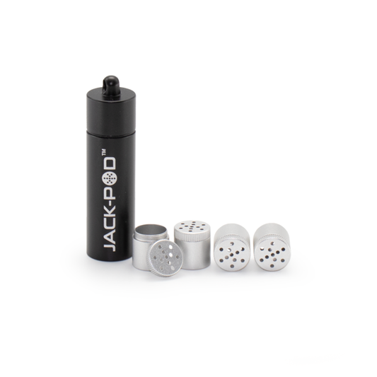 Weezy Stash Tube aus Alumium mit 4 Pods - SCHWARZ