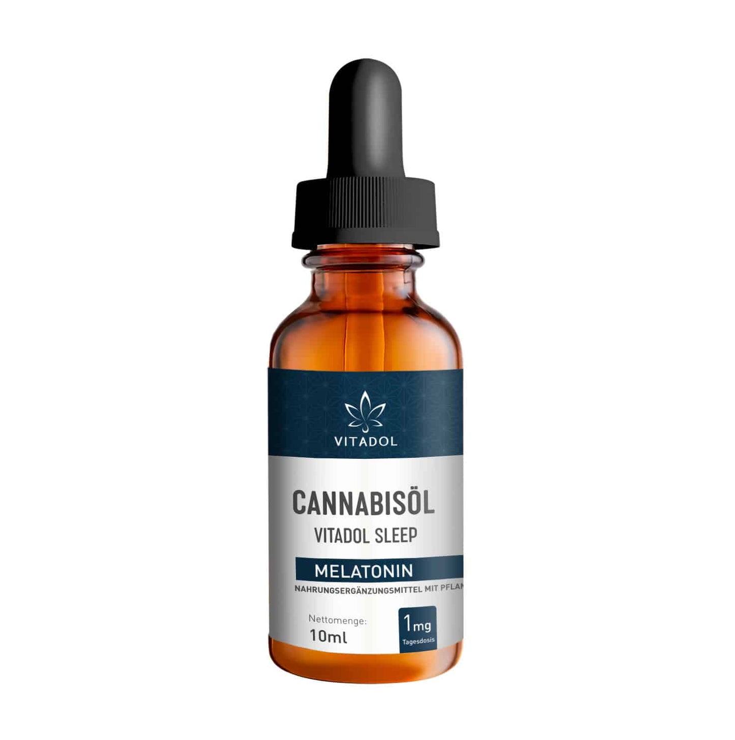 Vitadol Sleep Cannabisöl - Schlaftropfen mit Melatonin für die Nacht - 10 ml