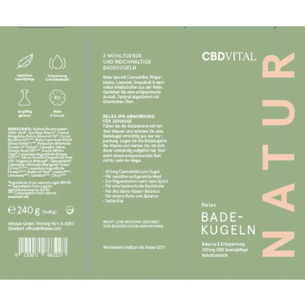 CBD Vital Badekugeln 3er Set (300 mg CBD)