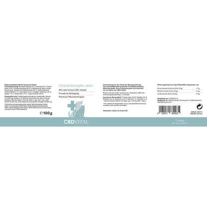 CBD Vital VET - Gelenkskomplex aktiv für Haustiere (150 mg CBD) - 100 g