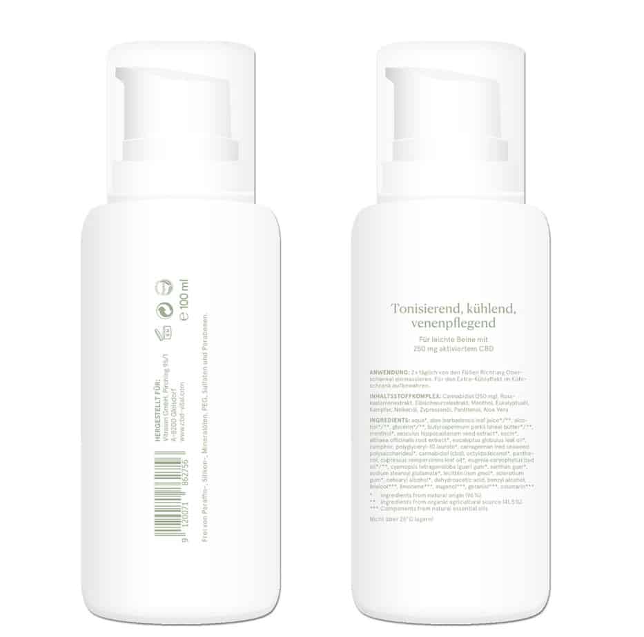 CBD Vital Biokosmetik Venengel FORTE (250 mg CBD) - 100 ml
