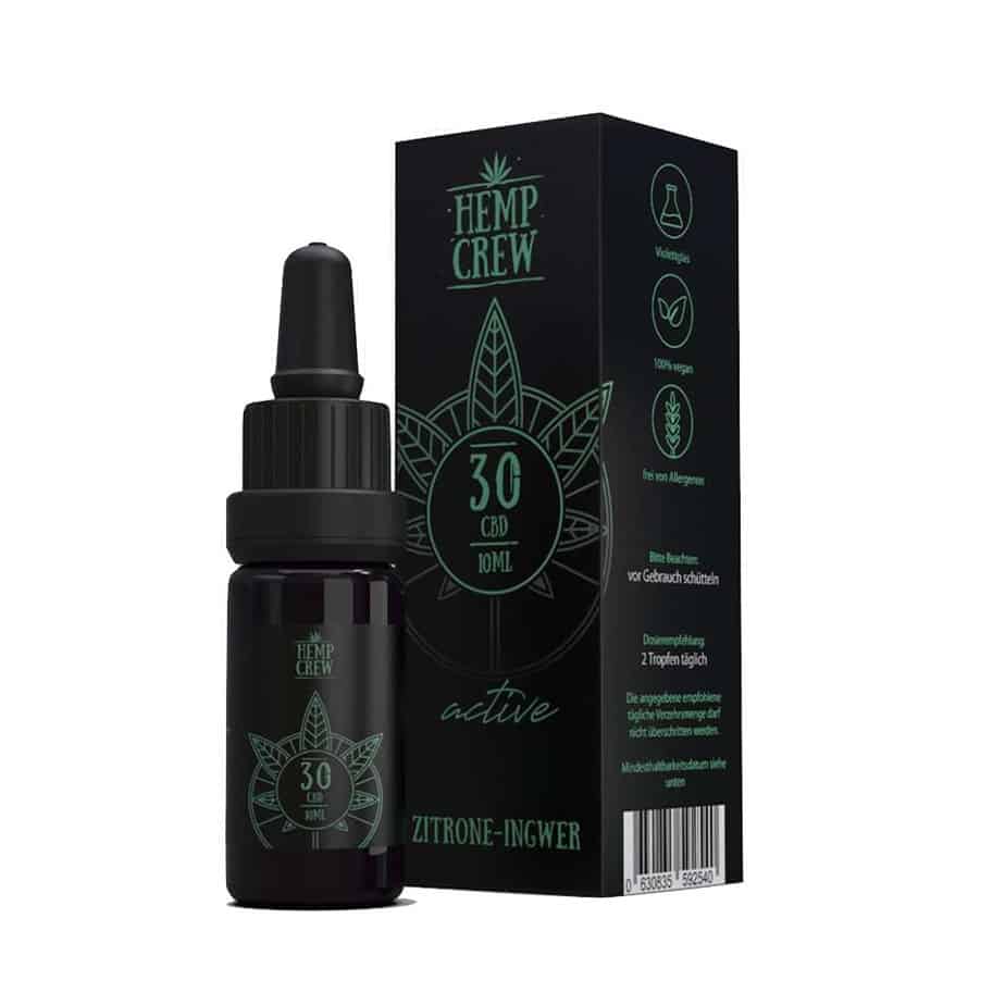 Hemp Crew CBD Öl 30% Active Zitrone-Ingwer - 10 ml